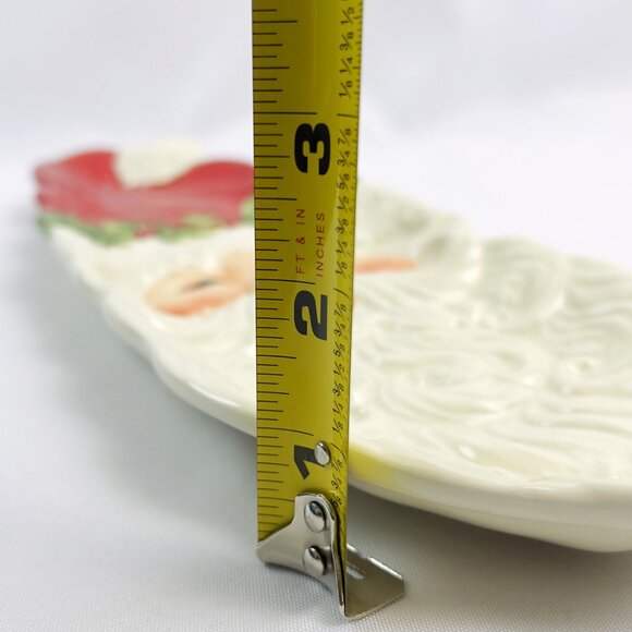 Fitz & Floyd Snack Therapy Christmas Holiday Santa Plate Platter 13” - Picture 8 of 8